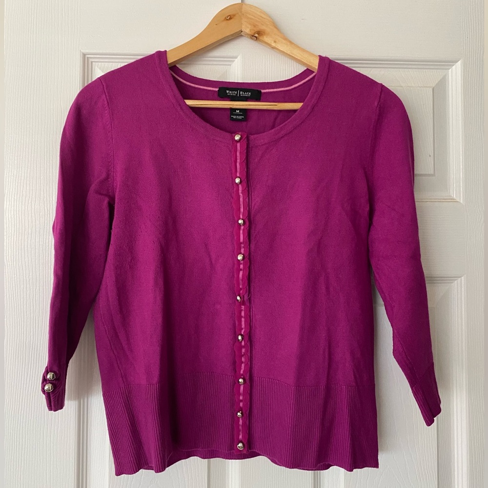 Warm pink classic cardigan!